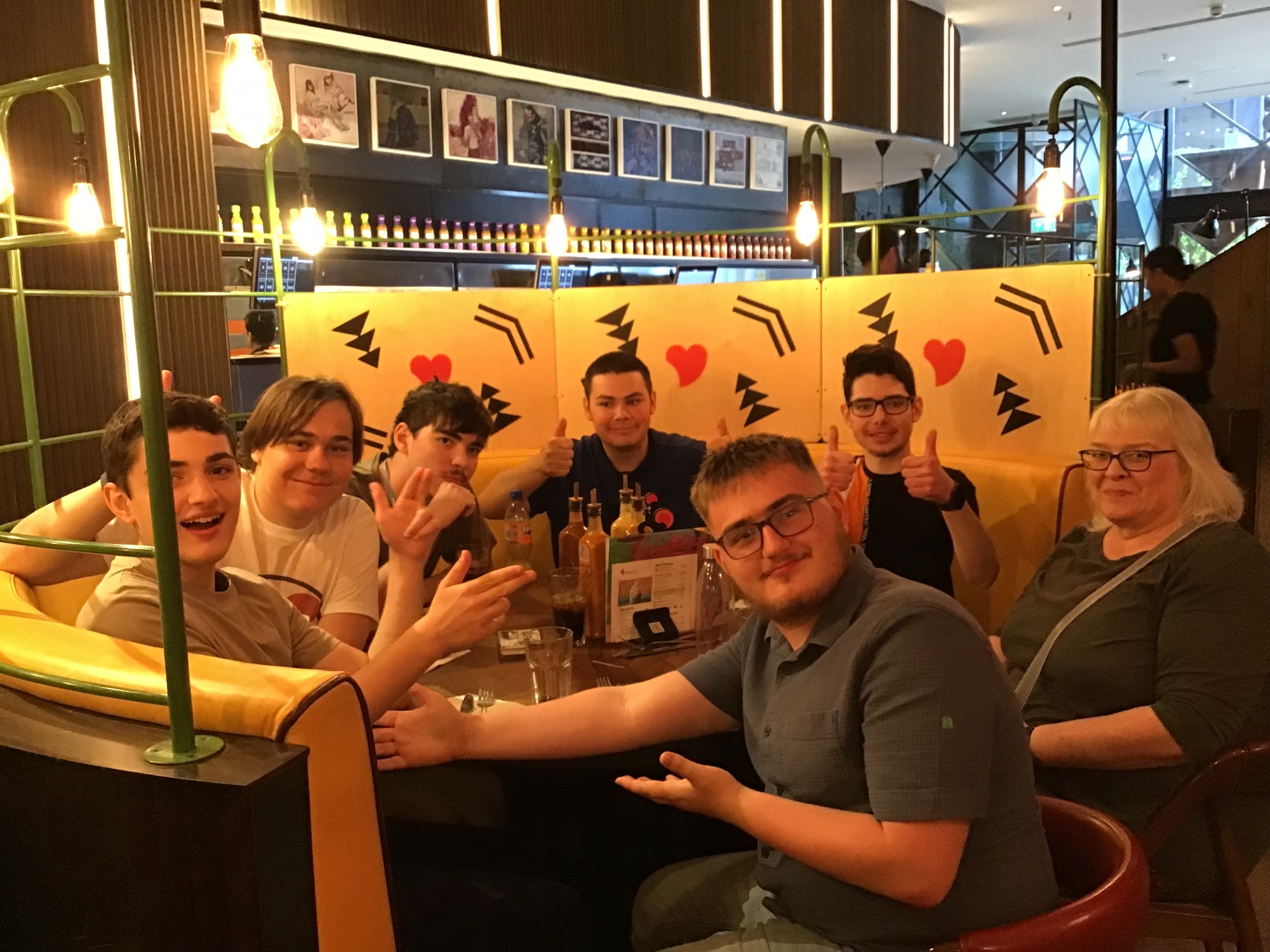 Year 11 students and staff at the restaurant
