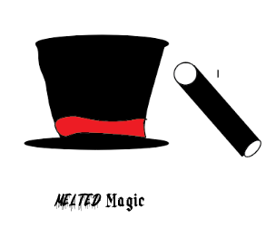 Students chocolate logo - top hat and wand