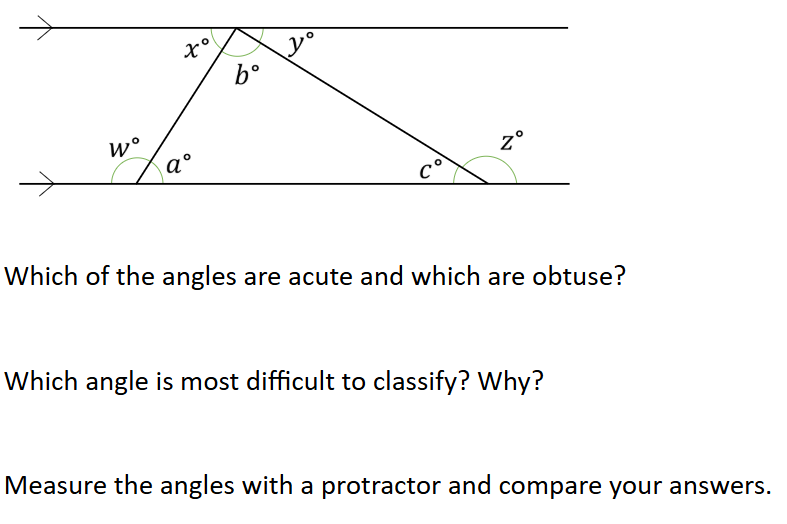 Maths question on angles