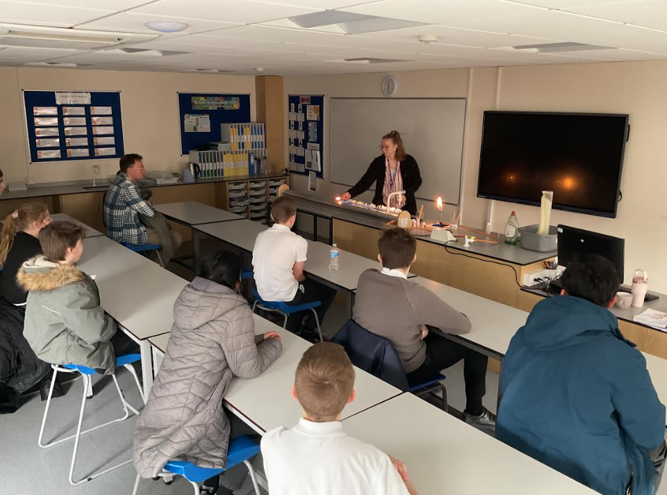 Teacher demonstrating the Reubens Tube