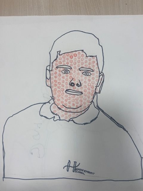 Pop art portrait of a boy in his school uniform