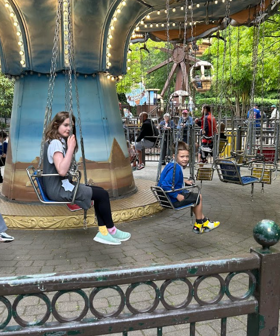 Student on a ride at legoland