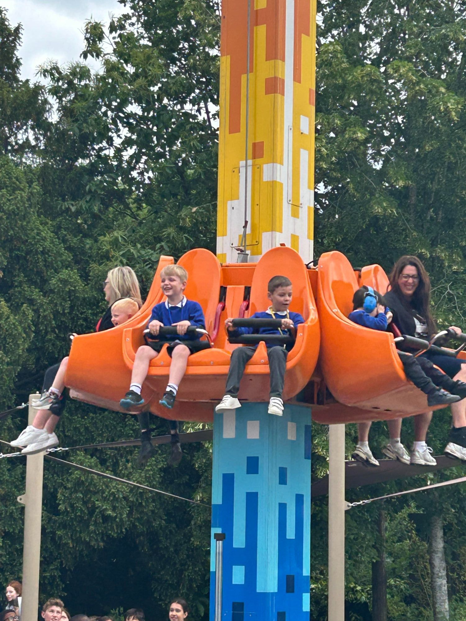 Students and TA enjoying ride