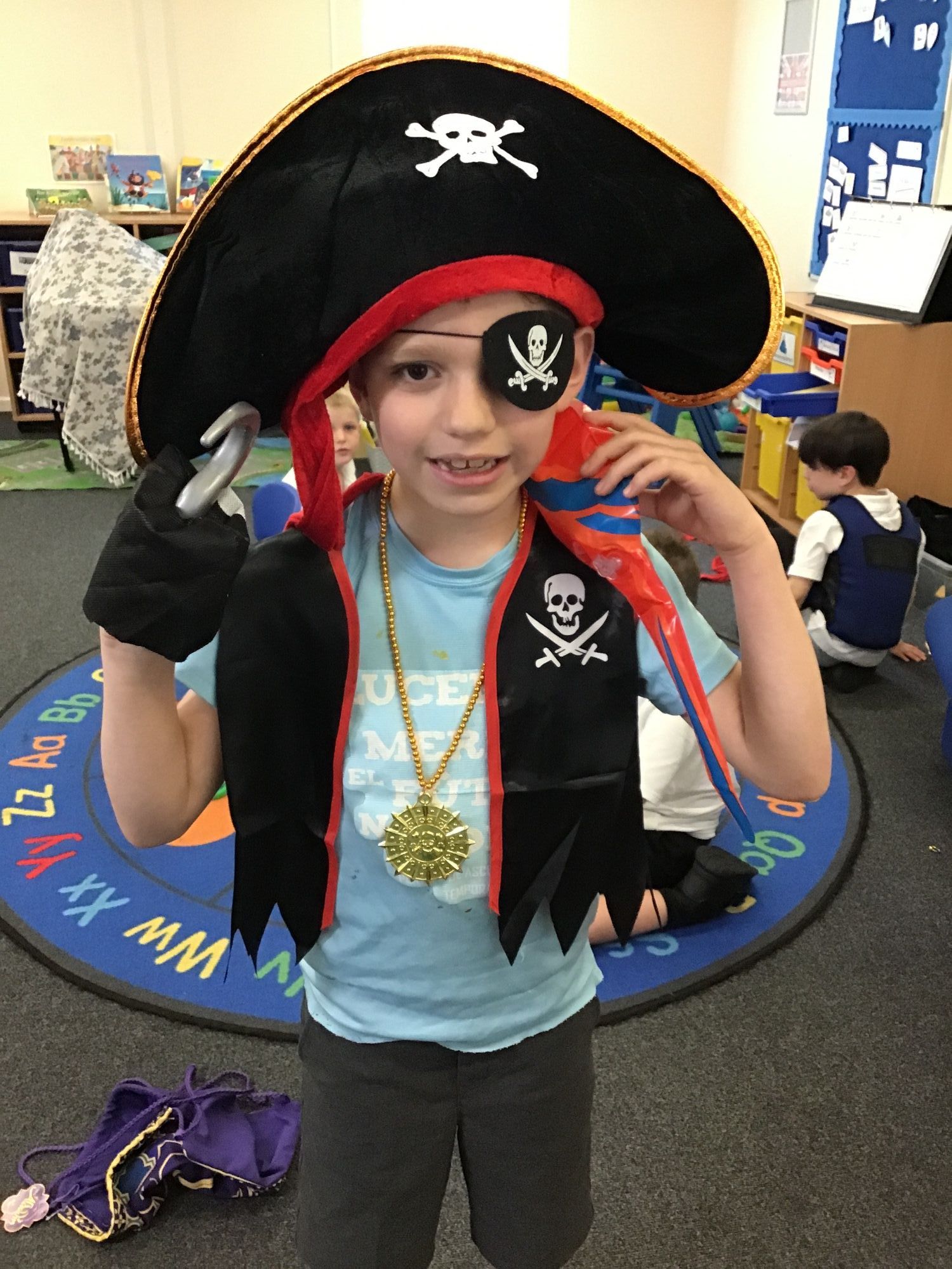 Studenty dressed up as a pirate