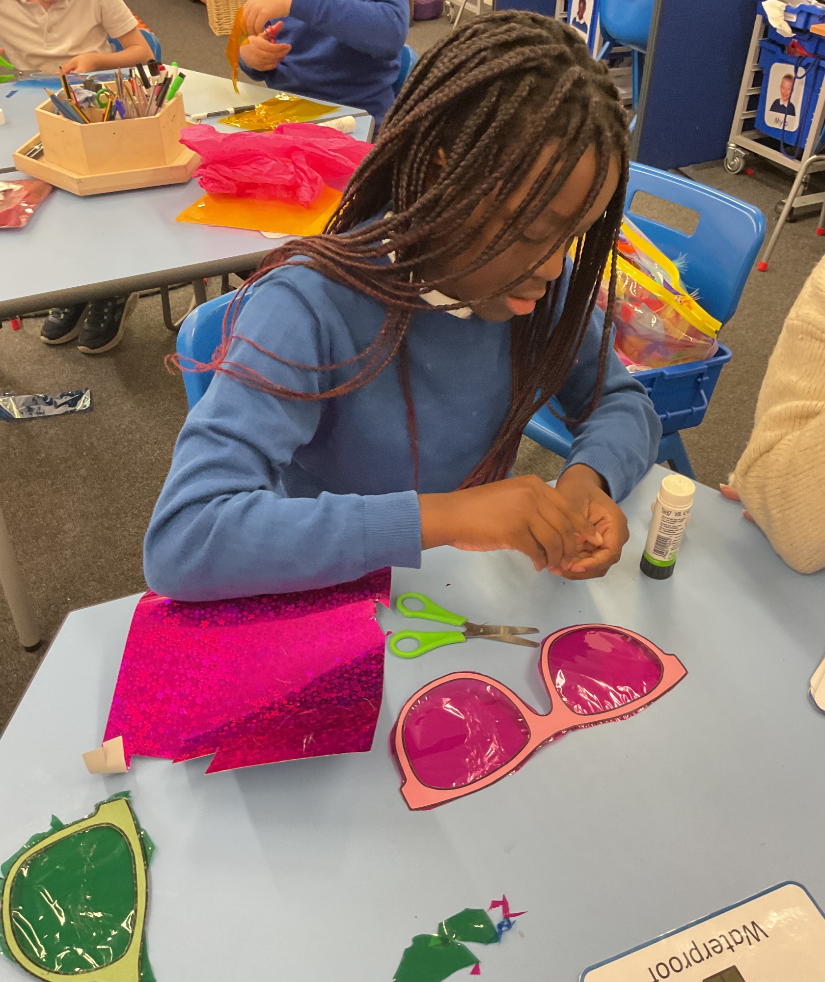 Willow student learning about sun safety