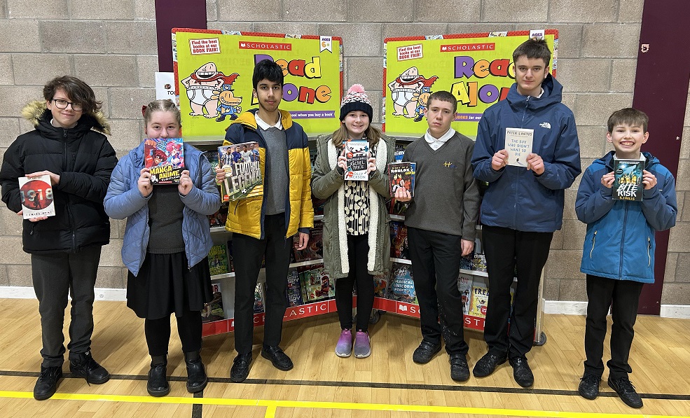 Secondary students at the book fair
