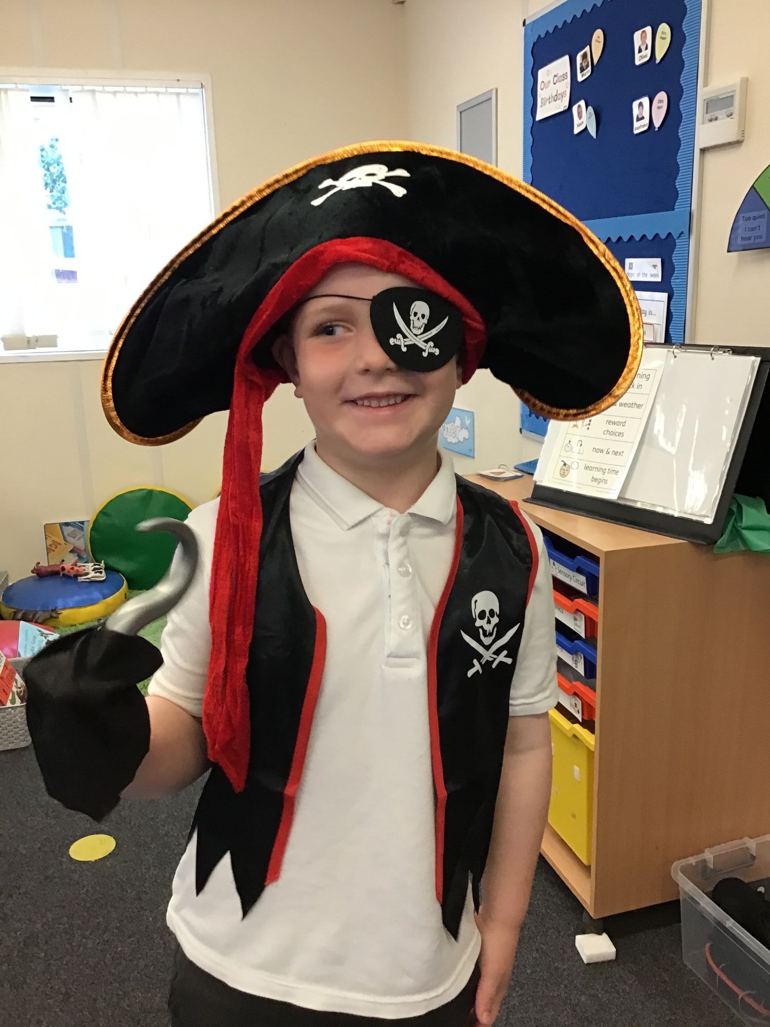 Student dressing up as a pirate