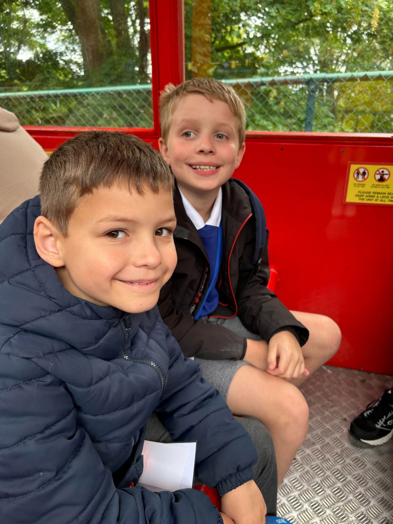 Two students on the bus