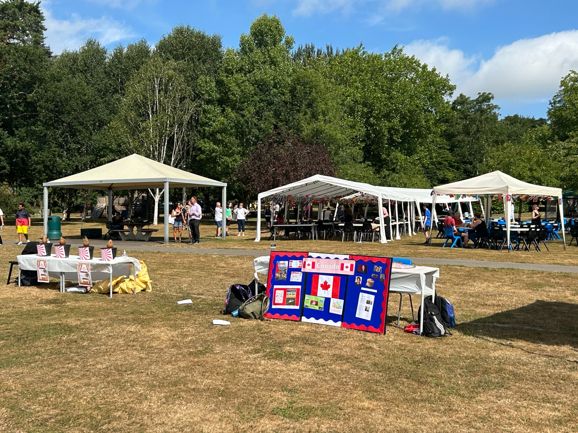 Fairground stall and country display in the grounds