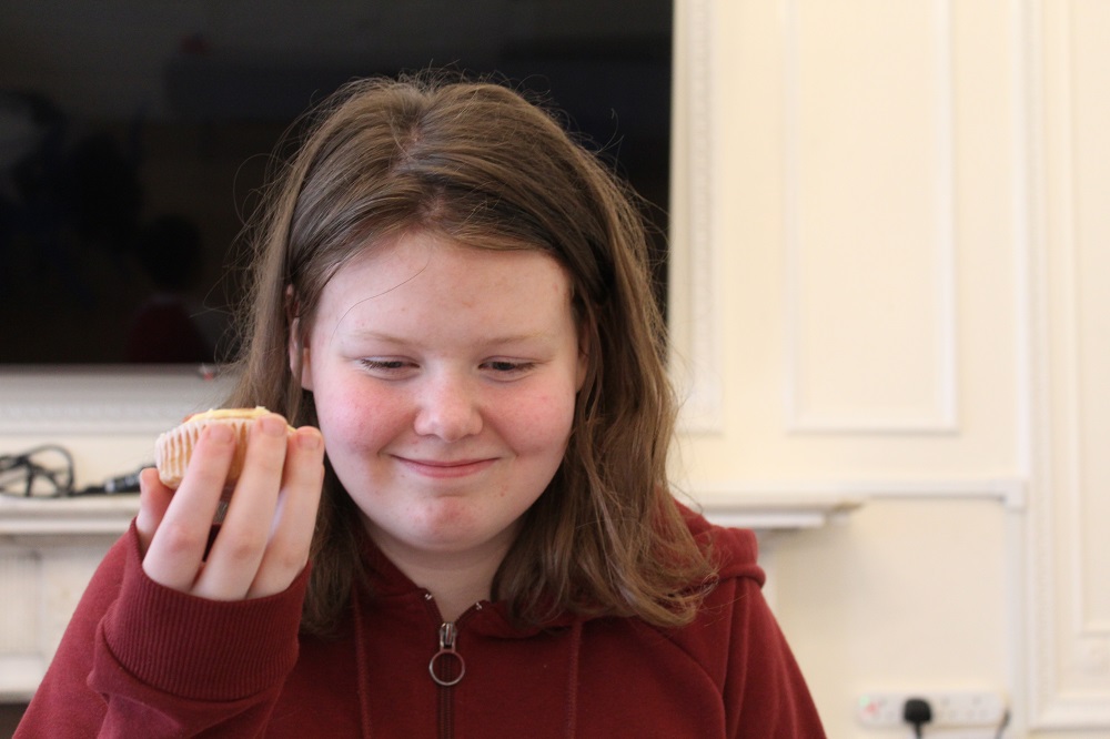 Student and cake