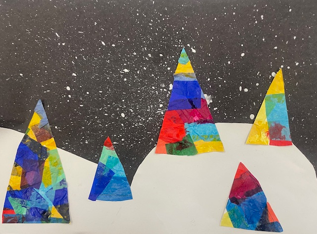 Snow scene collage