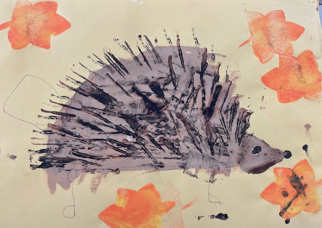 Hedgehog painting