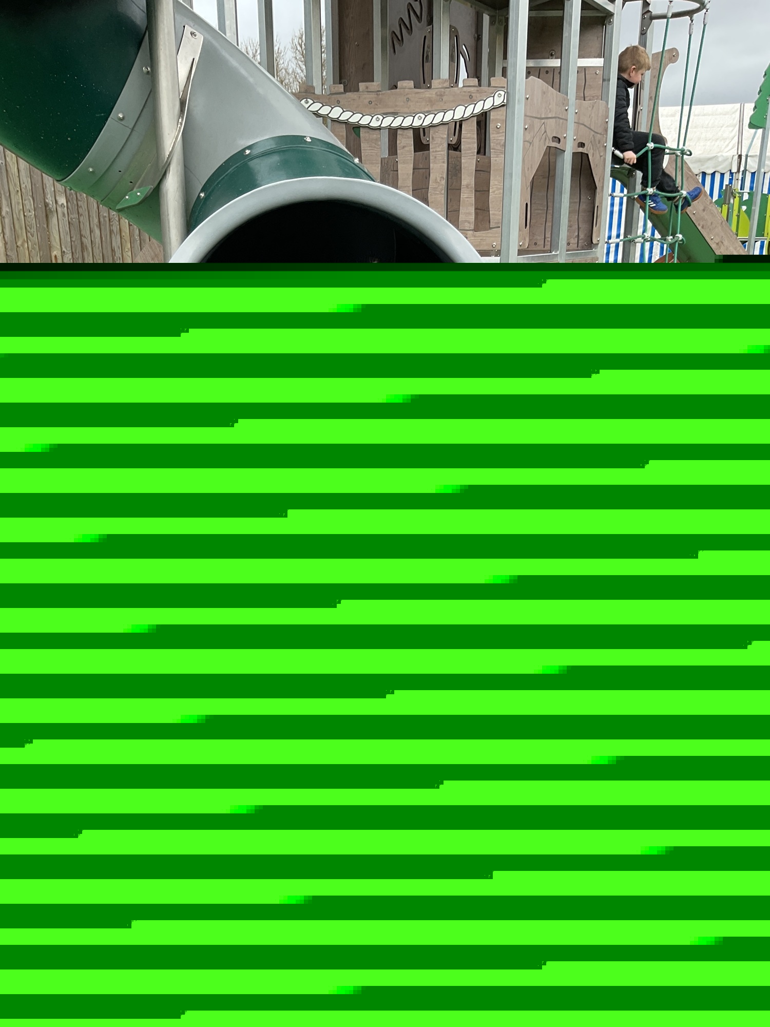 Boy enjoying the slide