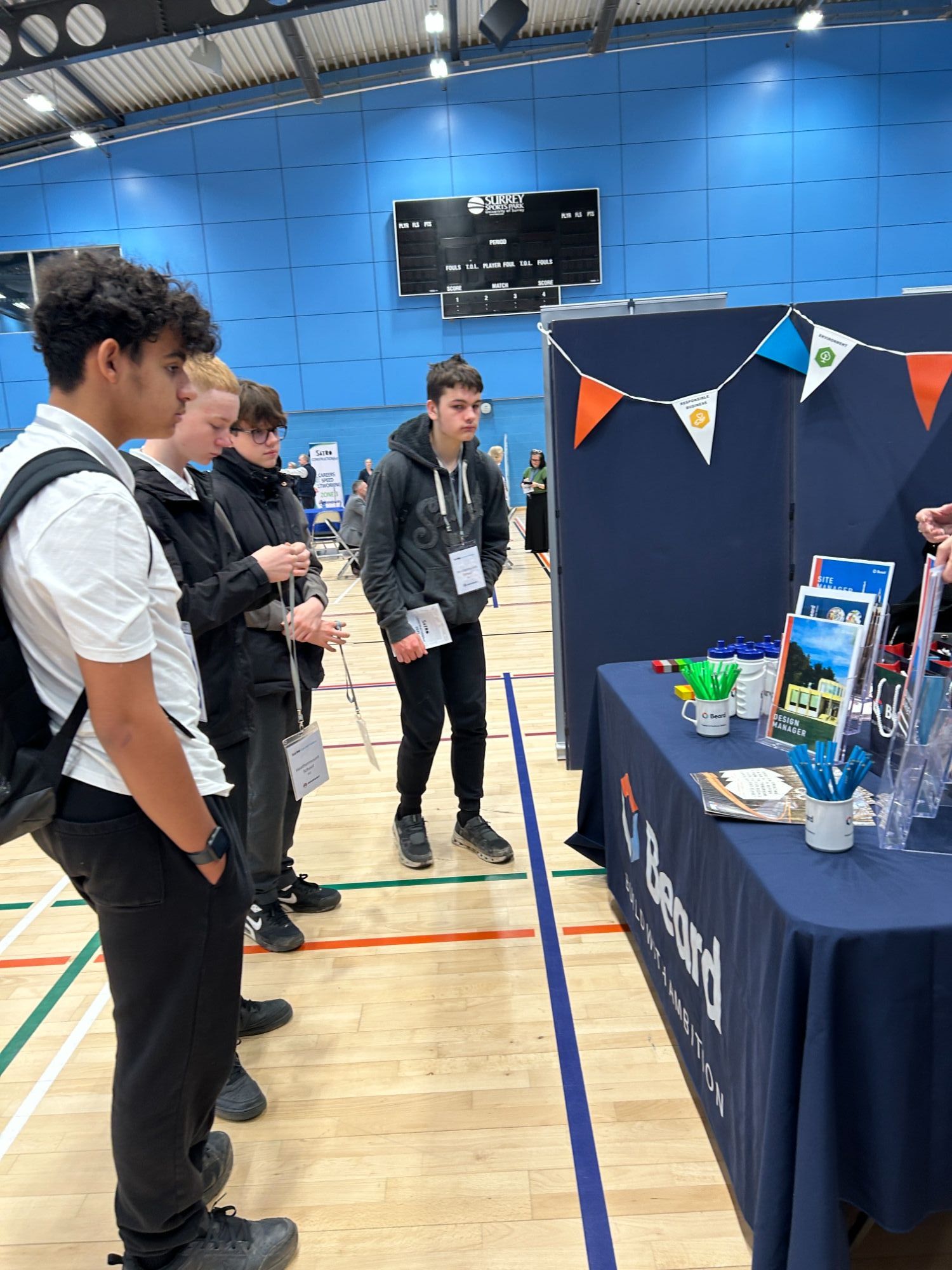 Looking at a stall at ConstructionFest
