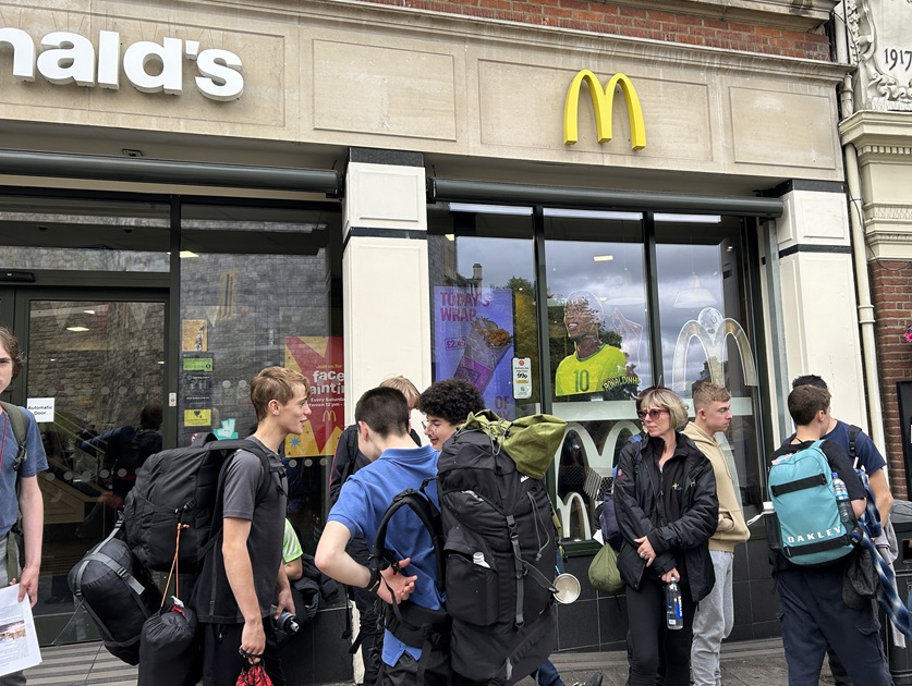 McDonalds Group standing outside McDonalds