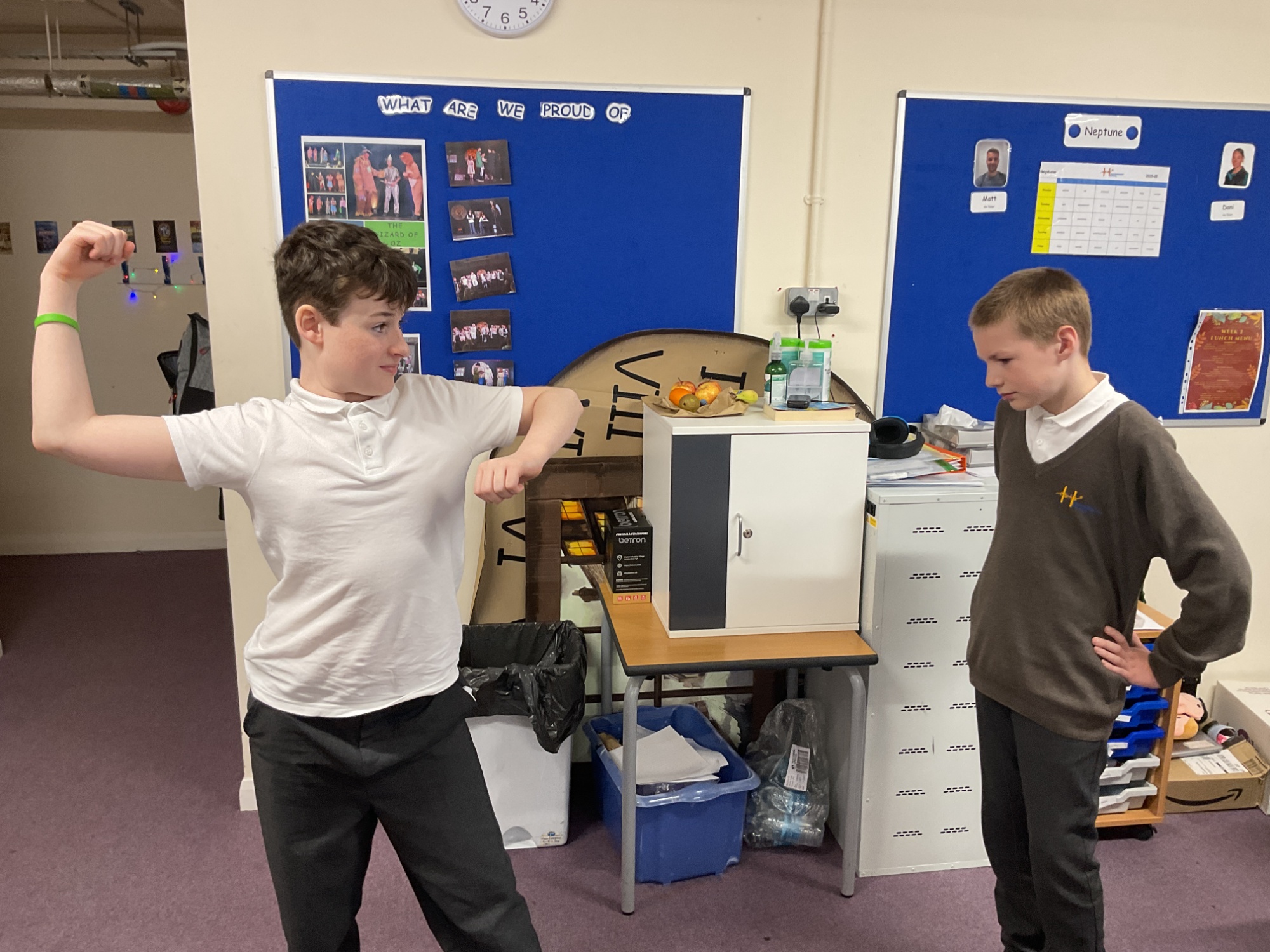 Two other boys from Mars class acting