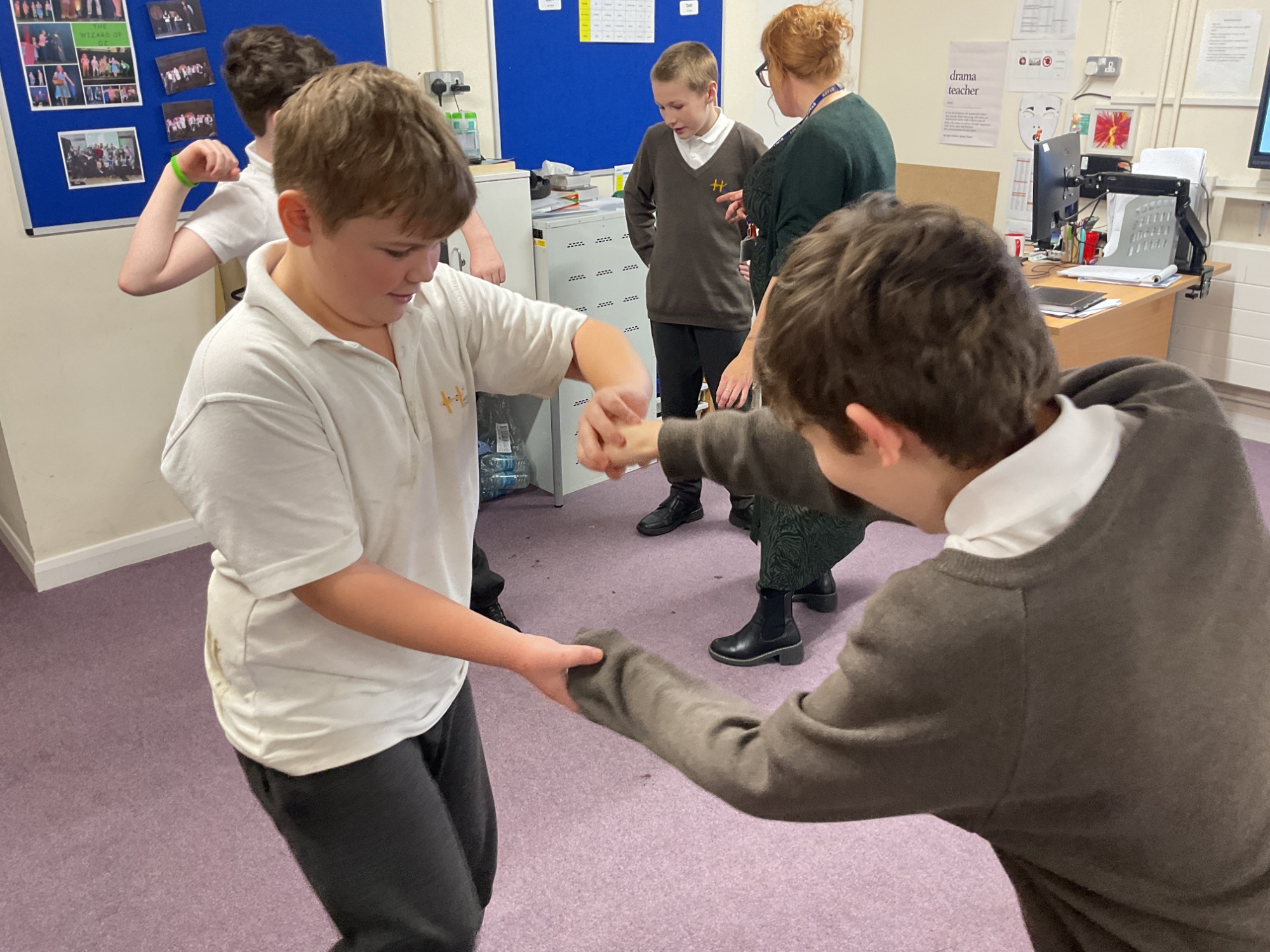 Two more boys from Mars class acting