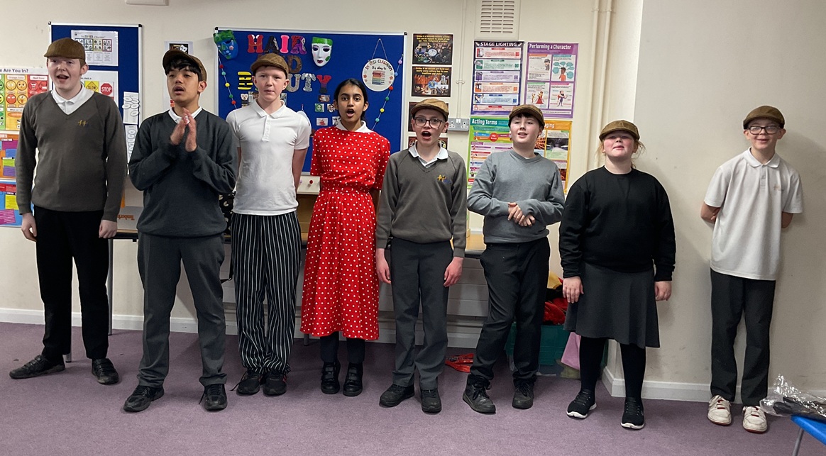 Earth class practising their singing