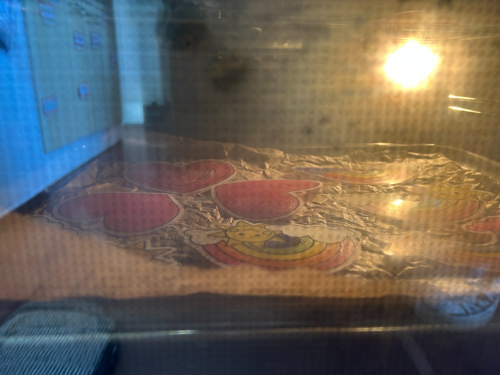 Shrinking the designs in the oven
