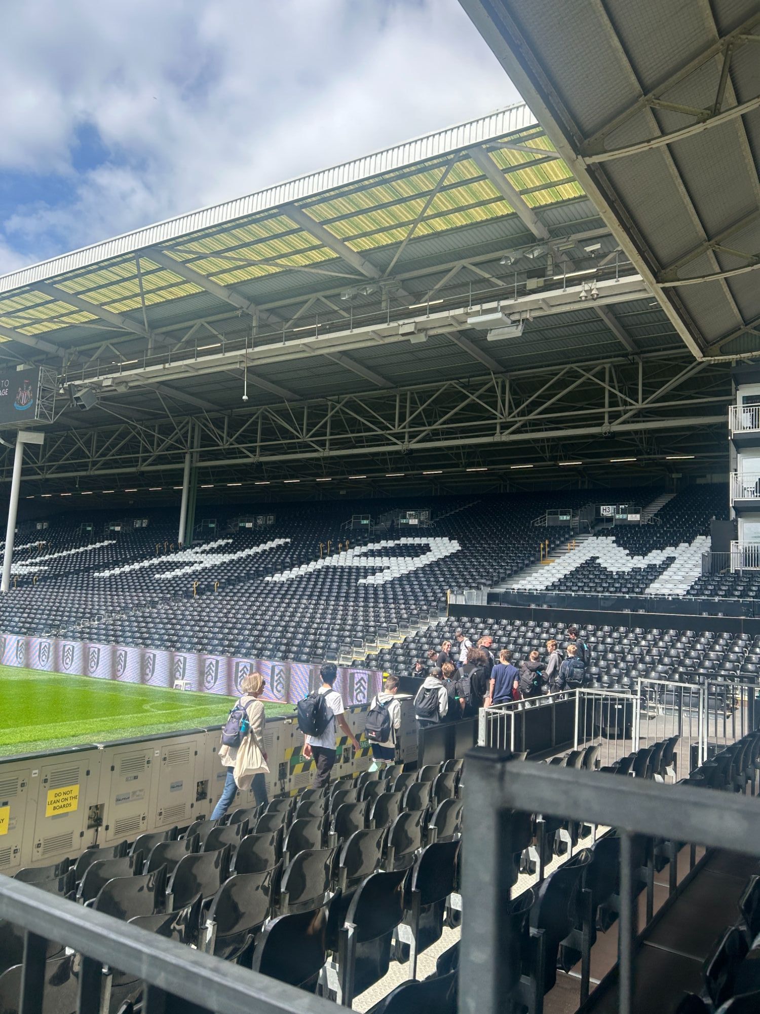 Inside the Fulham stadium