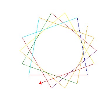 Colourful square pattern