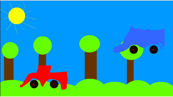 Example of students brightly coloured animation