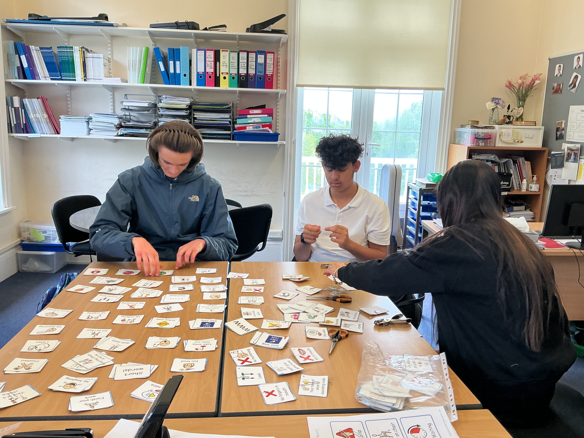 Students preparing the TA packs