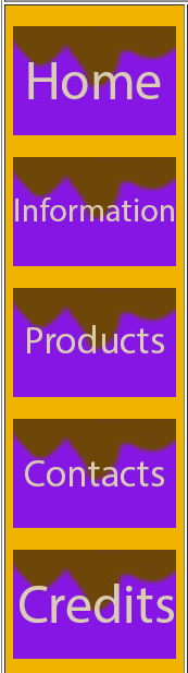 Menu2 Colourful brown and purple navigation buttons