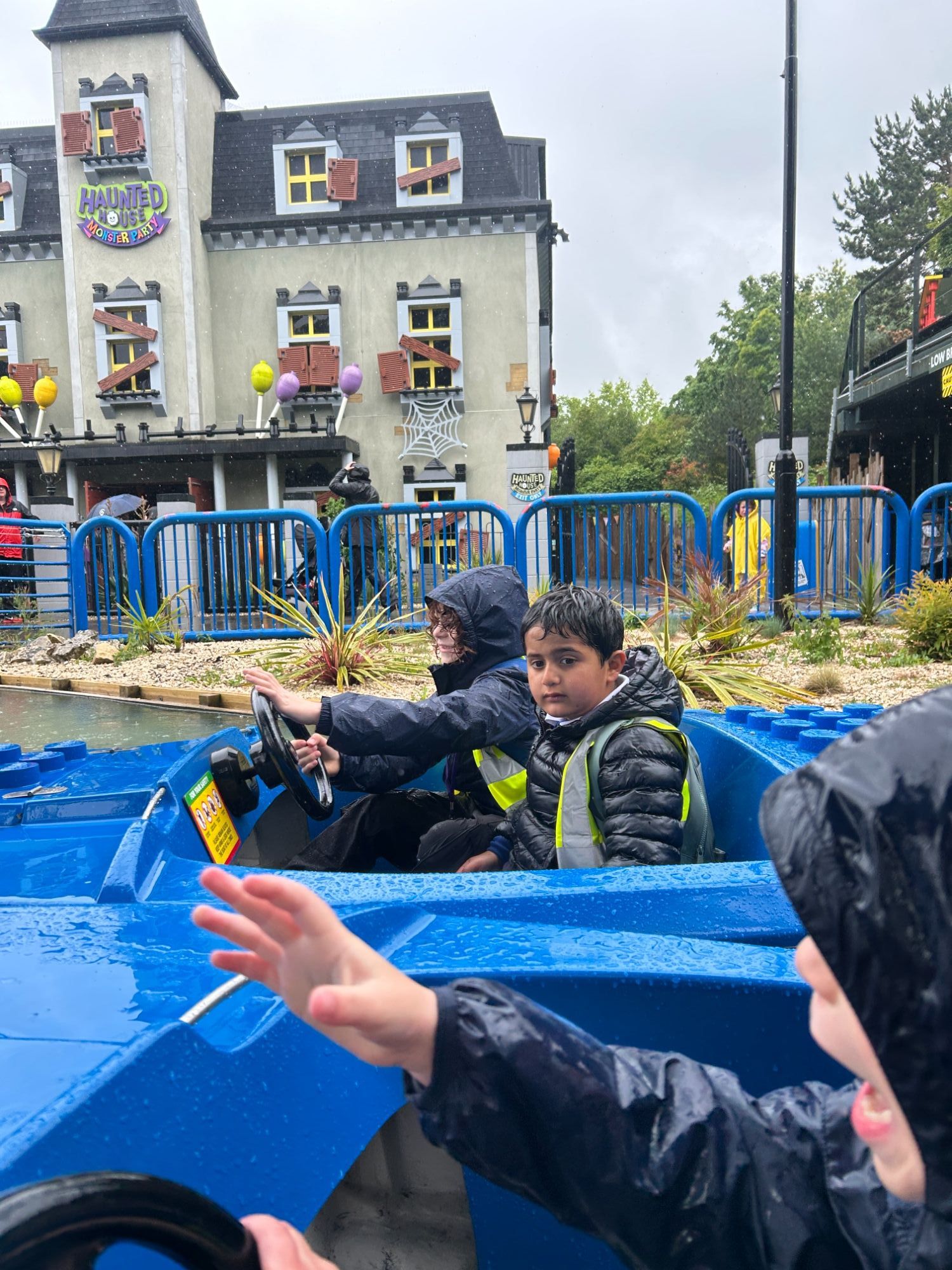 Students in lego boats