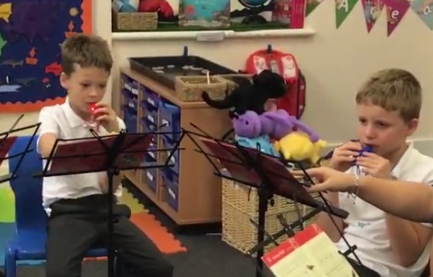 Some of Willow class playing the Ocarina
