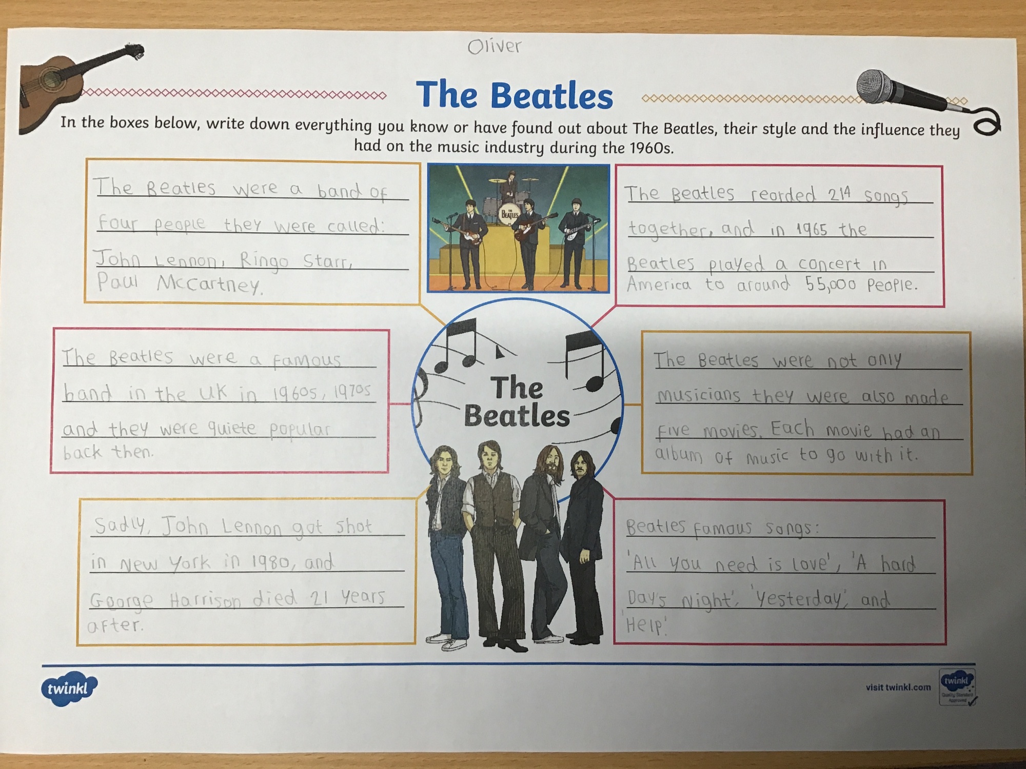 Earth classes research on the Beatles