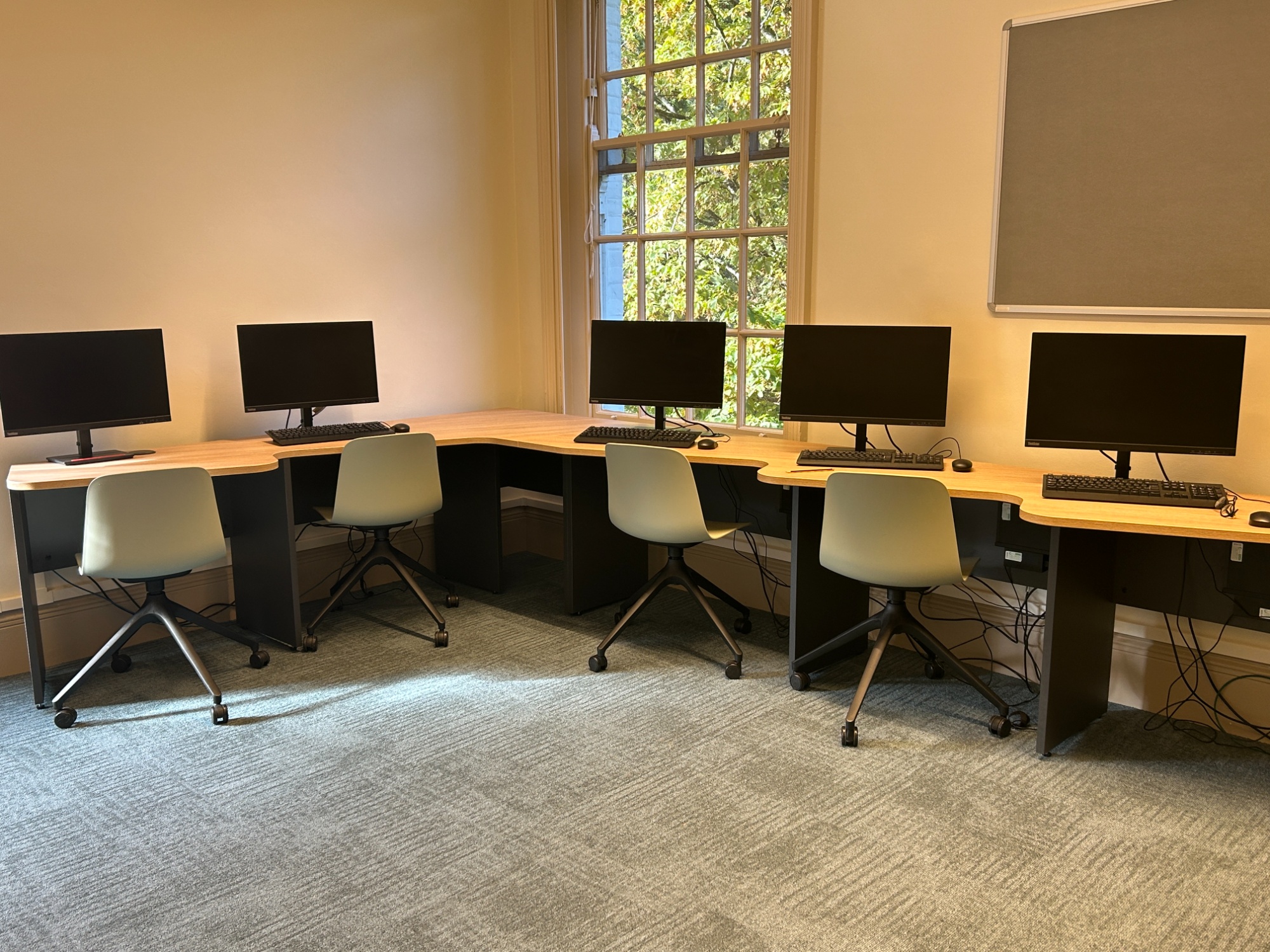 The IT suite with new desks and chairs