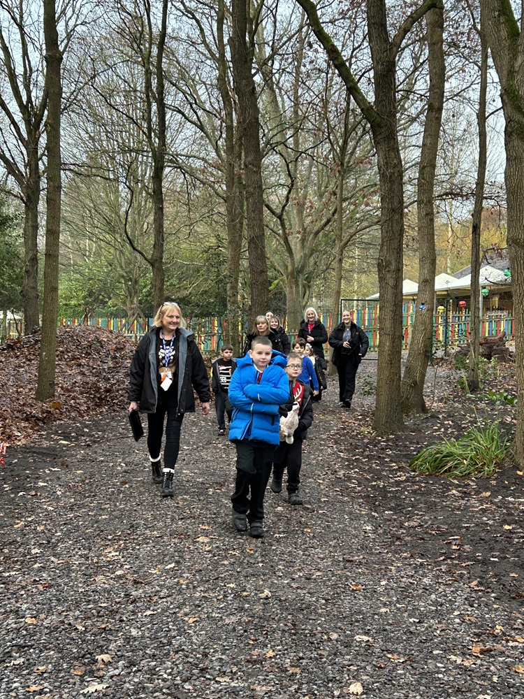 Walking to the grotto