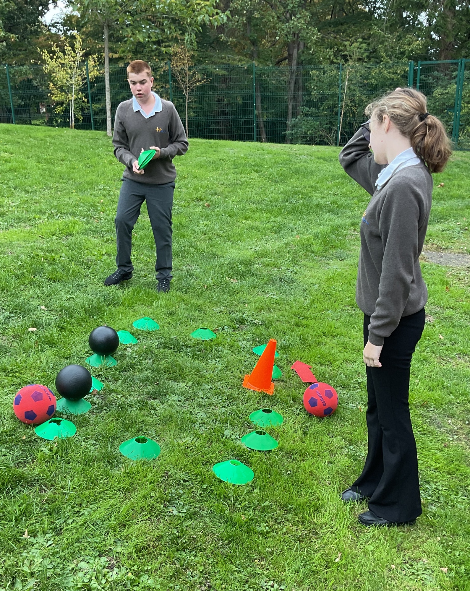 Modeling a circuit outside 2 Two students from mecury modeling a circuit outside