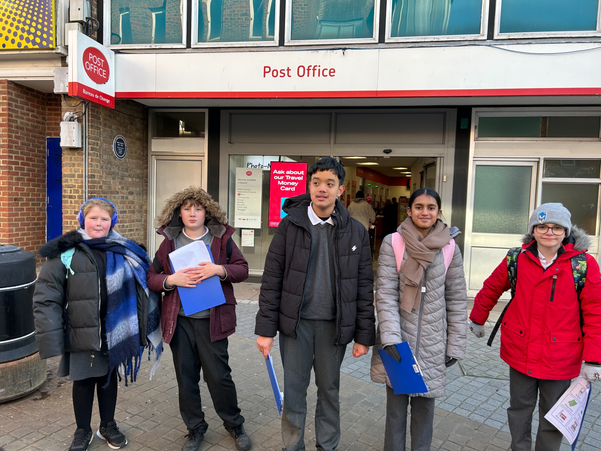 Earth Class outside the post office