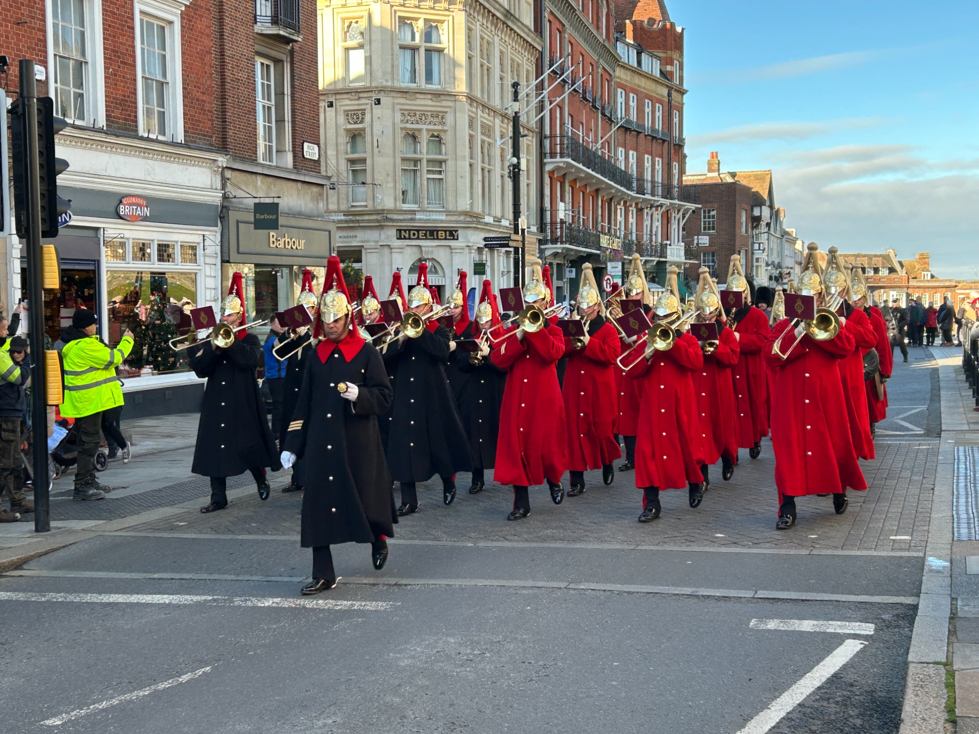 Soldiers marching as part of the changing of the guard