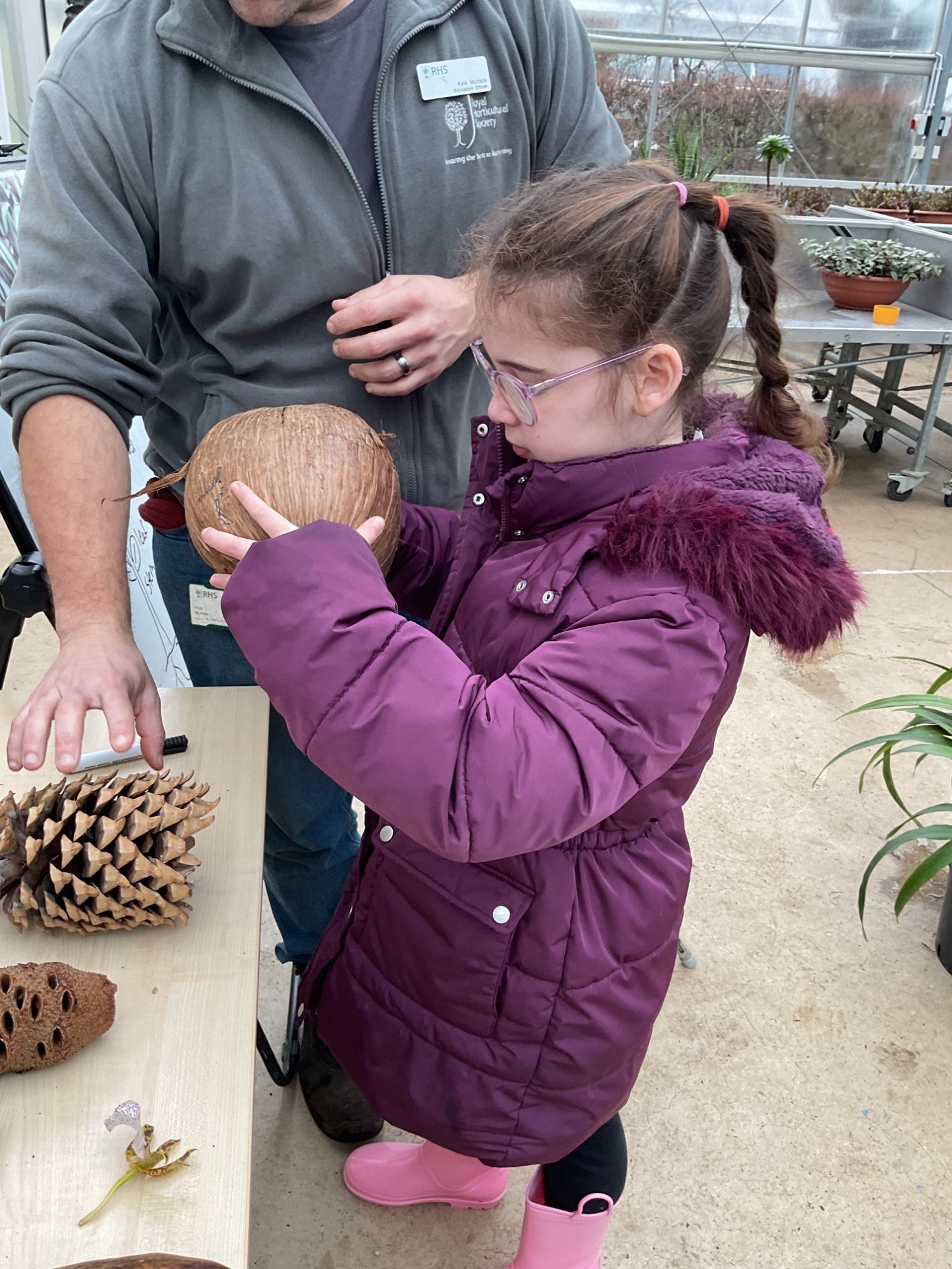 Girl hands on learning
