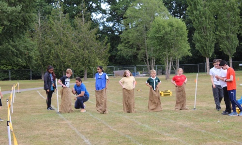 The Primary sack race