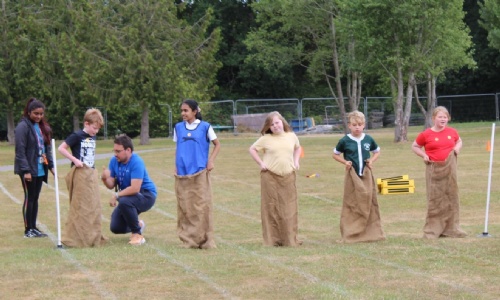 The Primary sack race