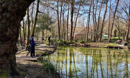 Fishing at Heathermount's pond